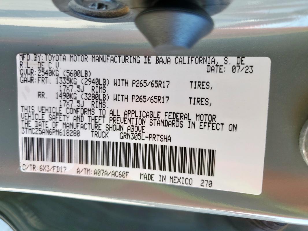 2023 TOYOTA TACOMA DOU - 3TMCZ5AN6PM618280