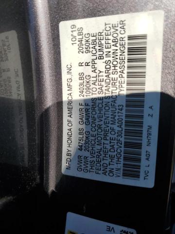 2020 HONDA ACCORD SPORT 1HGCV2F30LA001743