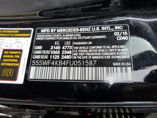 2015 MERCEDES-BENZ C 300 4MAT 55SWF4KB4FU051587