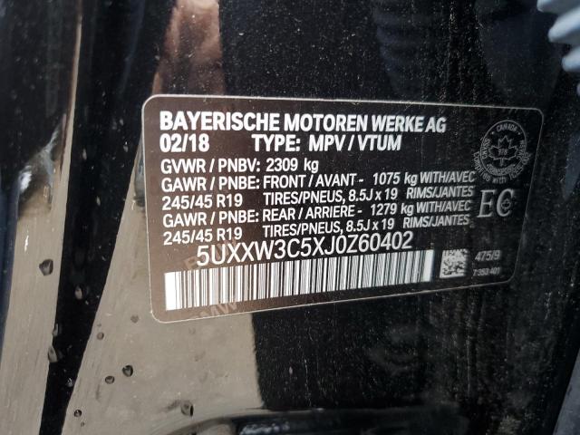 2018 BMW X4 XDRIVE2 5UXXW3C5XJ0Z60402