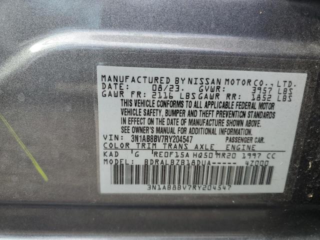 2024 NISSAN SENTRA S 3N1AB8BV7RY204547