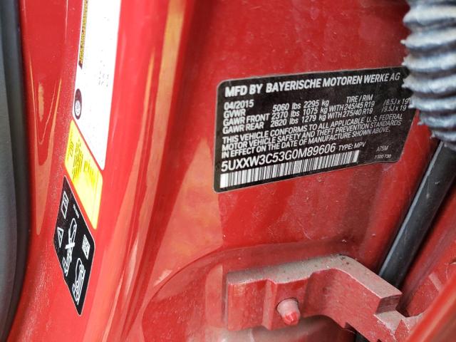 2016 BMW X4 XDRIVE28I #3274259015