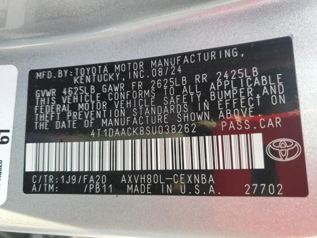 2025 TOYOTA CAMRY XSE 4T1DAACK8SU038262