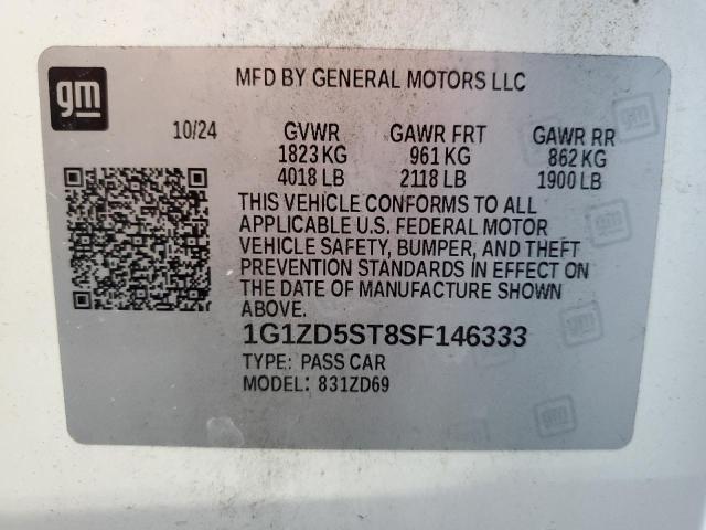 2025 CHEVROLET MALIBU LT 1G1ZD5ST8SF146333