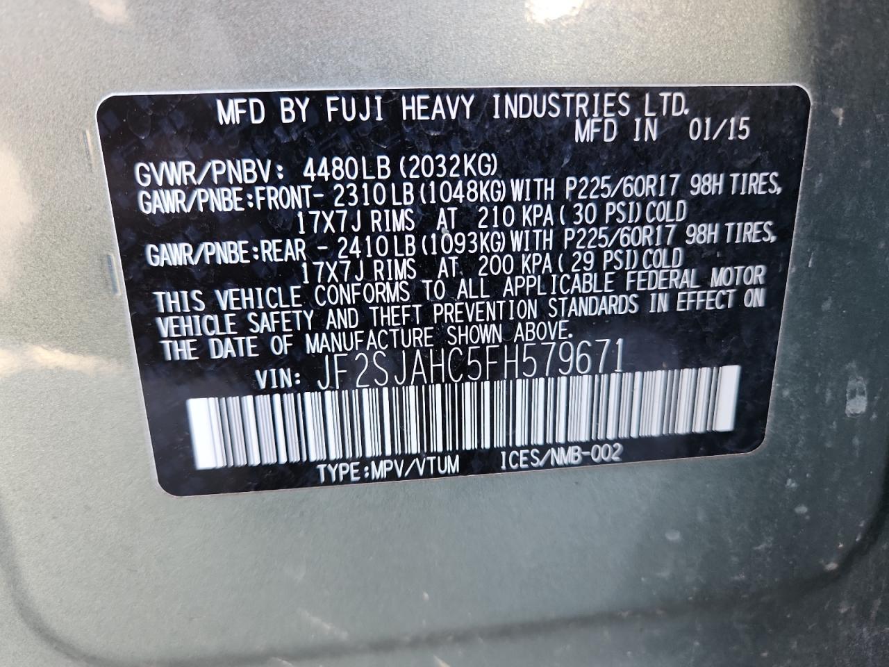 SUBARU FORESTER 2.5I LIMITED