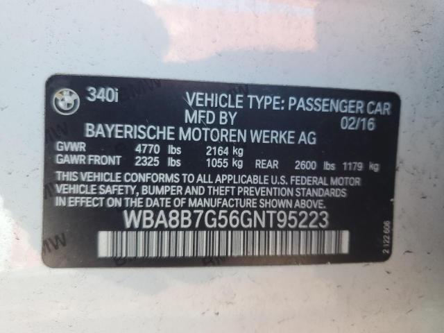 2016 BMW 340 XI WBA8B7G56GNT95223