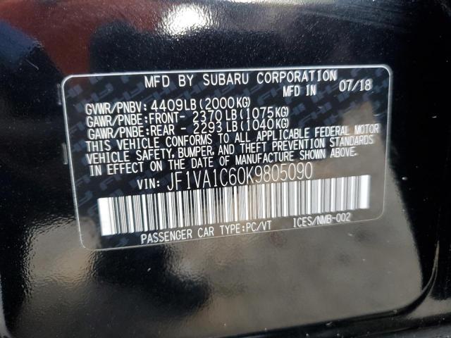 2019 SUBARU WRX PREMIU JF1VA1C60K9805090