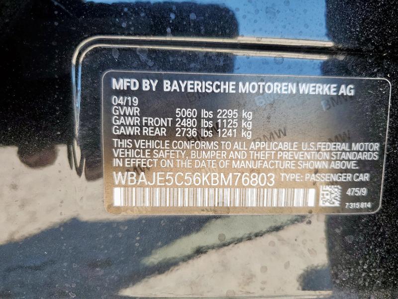 2019 BMW 540 I - WBAJE5C56KBM76803