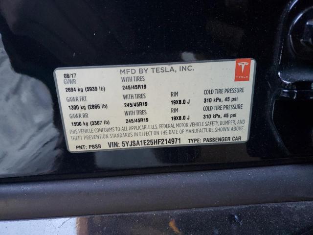 2017 TESLA MODEL S - 5YJSA1E25HF214971