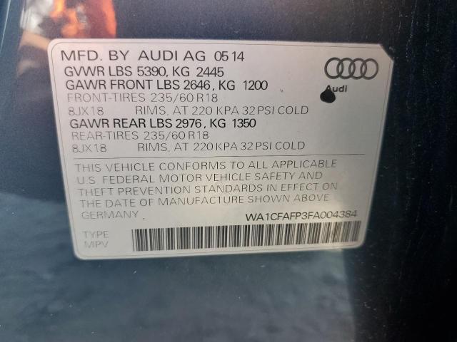 2015 AUDI Q5 PREMIUM WA1CFAFP3FA004384