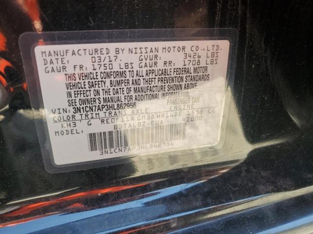 2017 NISSAN VERSA S 3N1CN7AP3HL862956