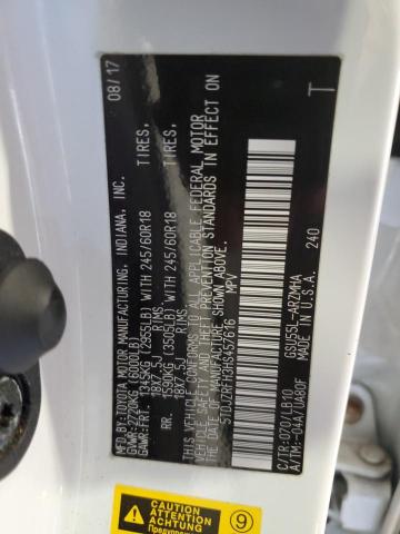 2017 TOYOTA HIGHLANDER 5TDJZRFH3HS457616