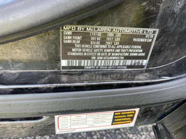 2019 MCLAREN AUTOMOTIVE 720S SBM14FCA6KW003704