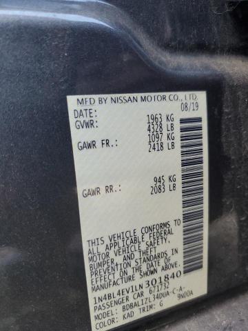 2020 NISSAN ALTIMA SL 1N4BL4EV1LN301840