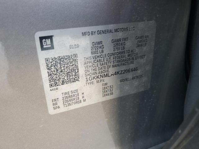 2019 GMC ACADIA SLT-1 1GKKNMLA4KZ206446