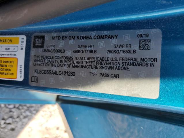 2020 CHEVROLET SPARK LS KL8CB6SA4LC421280