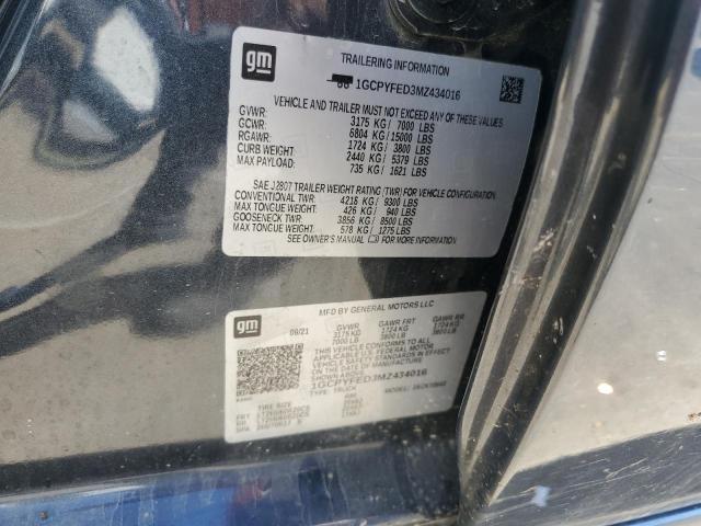 2021 CHEVROLET SILVERADO K1500 LT TRAIL BOSS 1GCPYFED3MZ434016