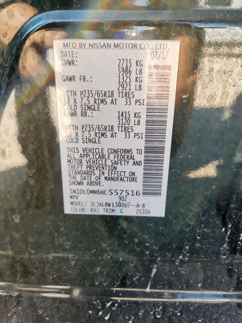2017 INFINITI QX60 5N1DL0MN6HC557516