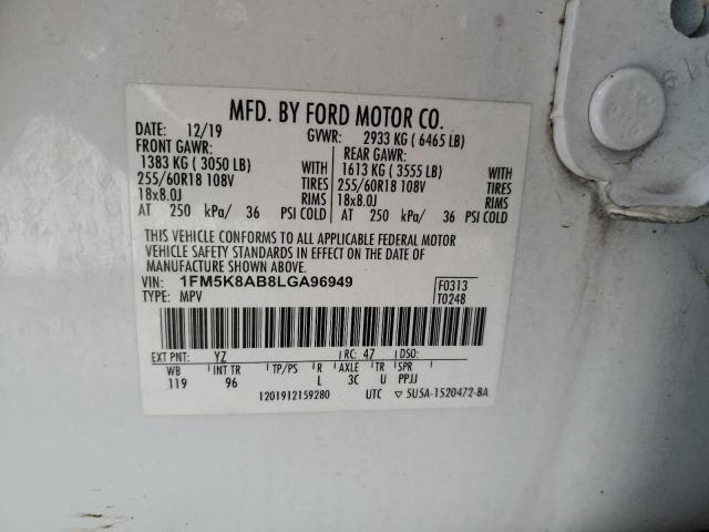 2020 FORD EXPLORER P - 1FM5K8AB8LGA96949