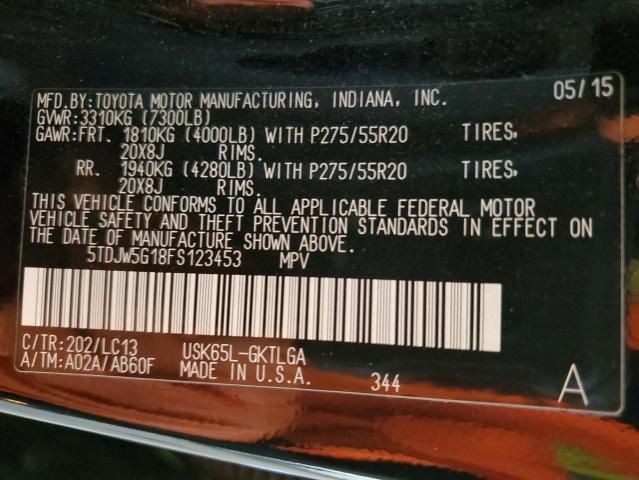 2015 TOYOTA SEQUOIA LI 5TDJW5G18FS123453