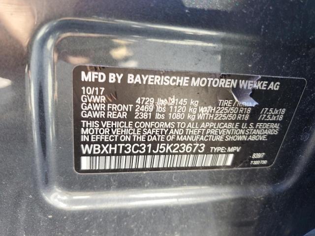 2018 BMW X1 XDRIVE2 WBXHT3C31J5K23673