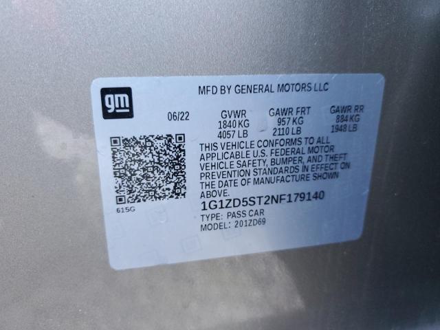 2022 CHEVROLET MALIBU LT 1G1ZD5ST2NF179140