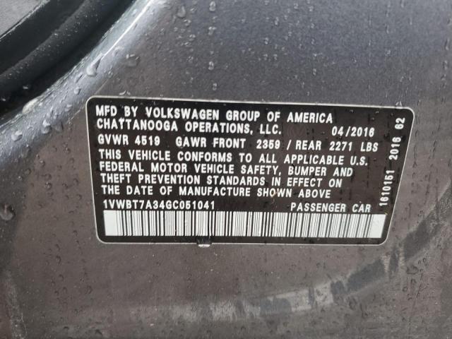 2016 VOLKSWAGEN PASSAT SE - 1VWBT7A34GC051041