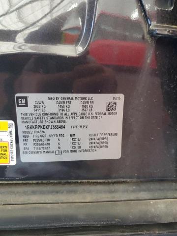 2015 GMC ACADIA SLE 1GKKRPKDXFJ363484