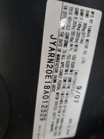 2008 YAMAHA YZFR1 JYARN20E18A012529