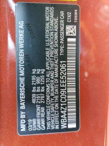2020 BMW 430I WBA4Z1C09LEE52061