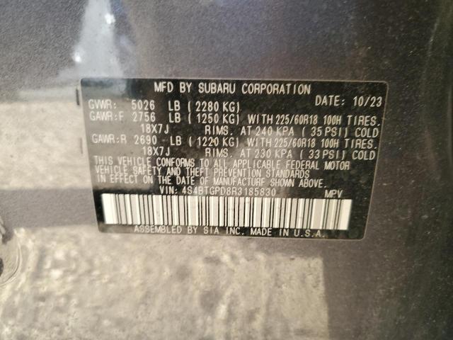 2024 SUBARU OUTBACK TOURING 4S4BTGPD8R3185830