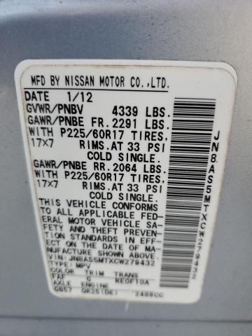 2012 NISSAN ROGUE S - JN8AS5MTXCW279432