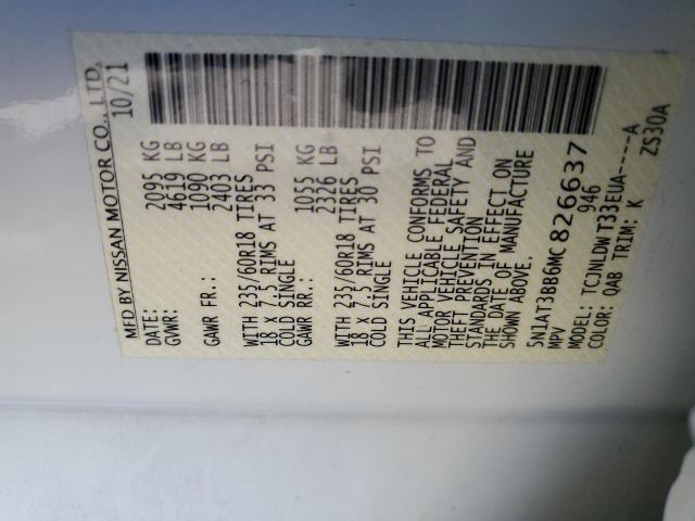 2021 NISSAN ROGUE SV 5N1AT3BB6MC826637