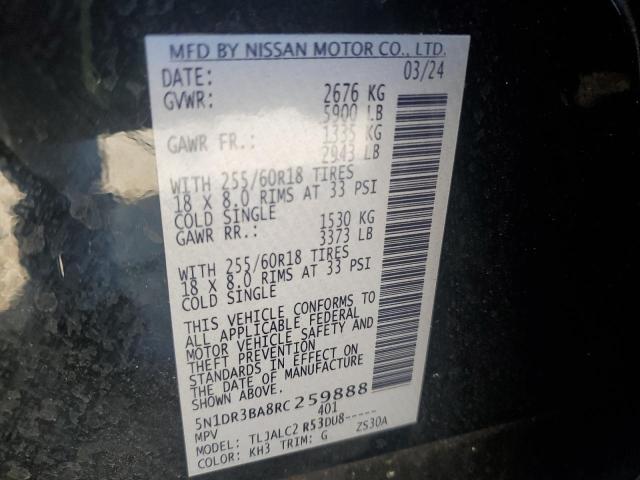 2024 NISSAN PATHFINDER 5N1DR3BA8RC259888