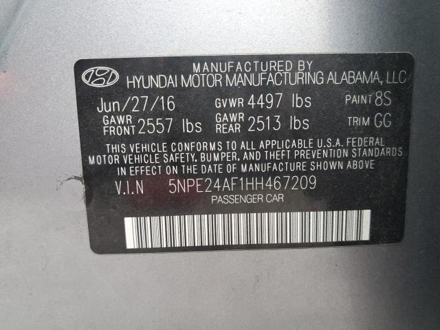 2017 HYUNDAI SONATA SE 5NPE24AF1HH467209