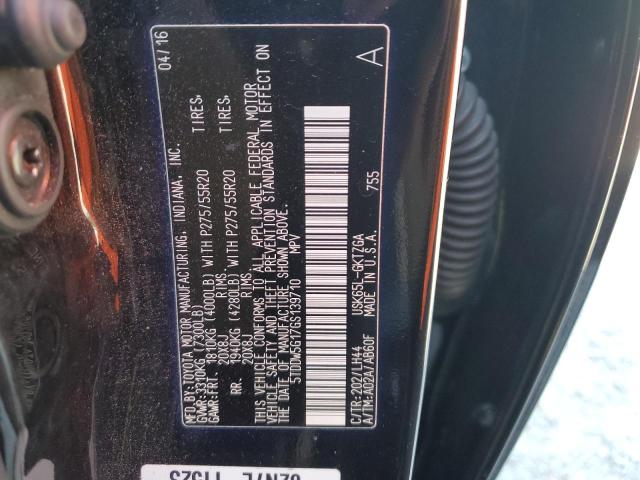 2016 TOYOTA SEQUOIA PL - 5TDDW5G17GS139710