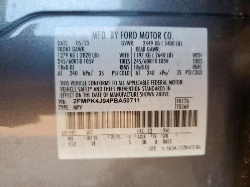 2023 FORD EDGE SEL 2FMPK4J94PBA50711
