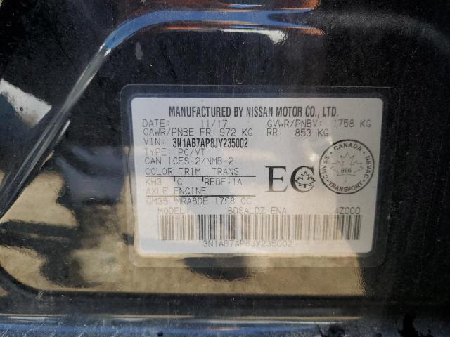 2018 NISSAN SENTRA S 3N1AB7AP8JY235002