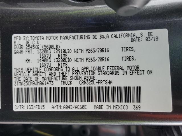 2018 TOYOTA TACOMA DOU #3302639041