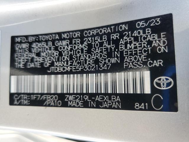2023 TOYOTA COROLLA LE #3296989828