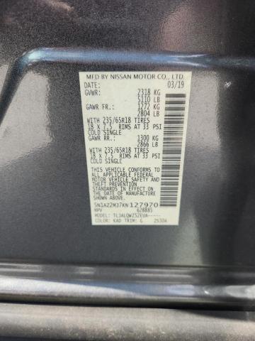 2019 NISSAN MURANO S 5N1AZ2MJ7KN127970