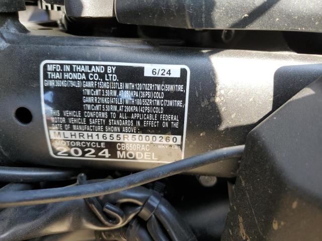 2024 HONDA CB650 R MLHRH1655R5000260