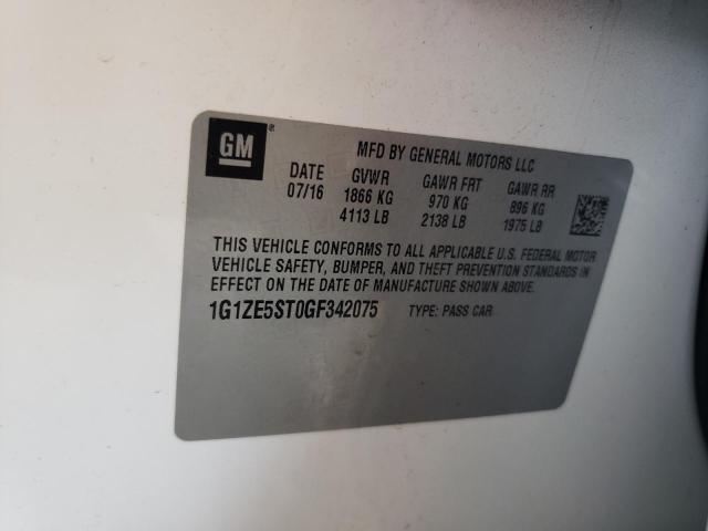 2016 CHEVROLET MALIBU LT - 1G1ZE5ST0GF342075