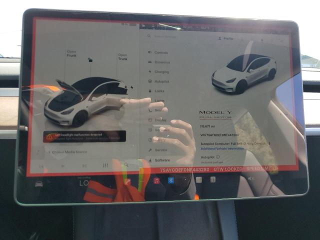 2022 TESLA MODEL Y 7SAYGDEF0NF443280