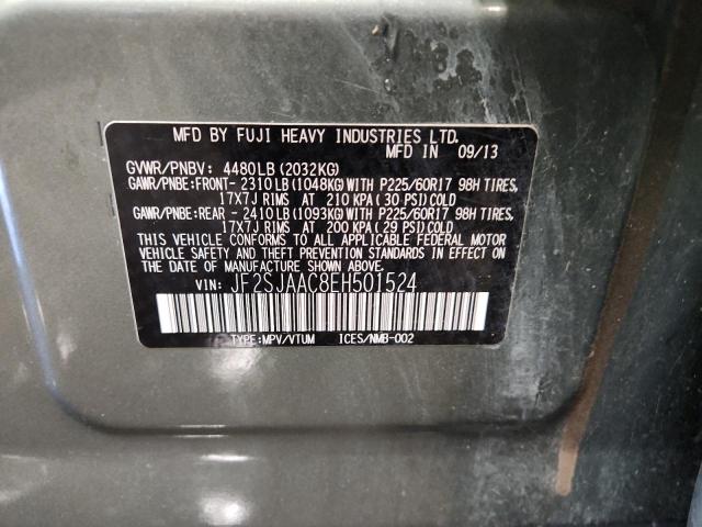 2014 SUBARU FORESTER 2 - JF2SJAAC8EH501524