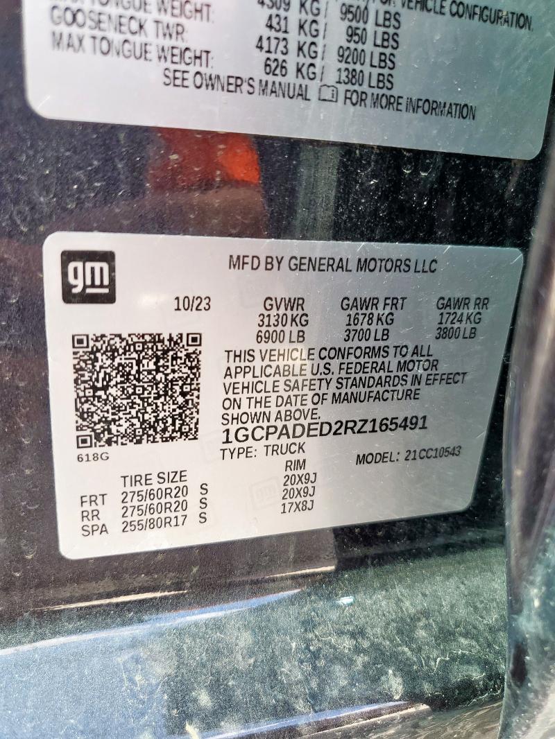 2024 CHEVROLET SILVERADO - 1GCPADED2RZ165491