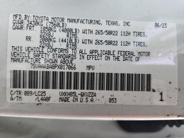 2023 TOYOTA SEQUOIA SR - 7SVAAABA8PX017066