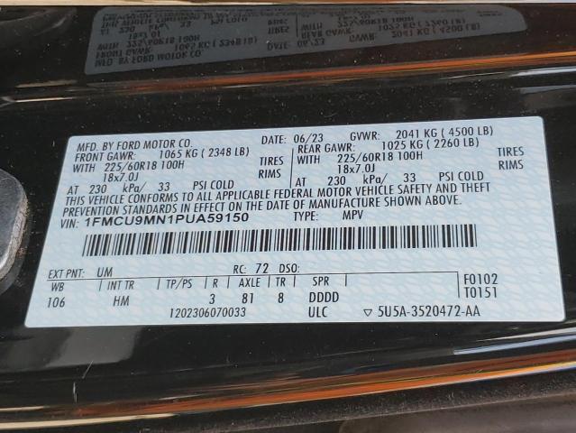 2023 FORD ESCAPE ST LINE 1FMCU9MN1PUA59150