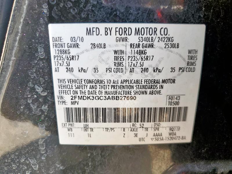 2010 FORD EDGE SE - 2FMDK3GC3ABB27690