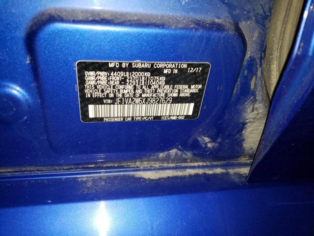 2018 SUBARU WRX STI LIMITED JF1VA2W6XJ9827629